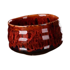 Bothyi - Cuenco Para Matcha Resistente Al Calor, Exclusivo Cuenco Para Mezclar Chawan Para El Hogar Familiar, Rojo