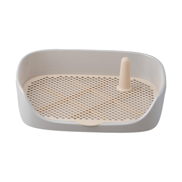 Bandeja para ir al baño para adiestramiento de inodoros para perros, Entrenador para ir al baño, Orinal, Sartén, Almohadillas de entrenamiento, Soport Gris 48x37x13cm