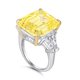 thumbnail image 2 of Anillos de Boda Nupciales de 8 Quilates Corte Esmeralda Anillo de Compromiso para Mujer Plata de Ley 925 CZ Diamante Amarillo Simulado Anillo Aniversario Anillos de Promesa para Ella, 2 of 5