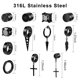 thumbnail image 2 of Pendientes ONESING 12 pares negros magnéticos tipo clip, 2 of 7