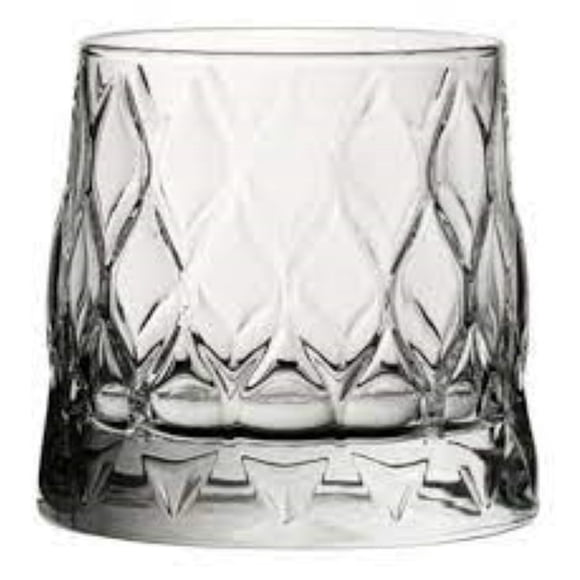 Set de 4 Vaso Vidrio Bajo 320Cc leafy para whisky