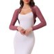 thumbnail image 1 of INSPIRE CHIC Chaquetas de Satén para Mujer para Vestido de Noche Chaqueta de Malla Abierta Elegante Bolero de Boda L Rosa Oscuro, 1 of 6
