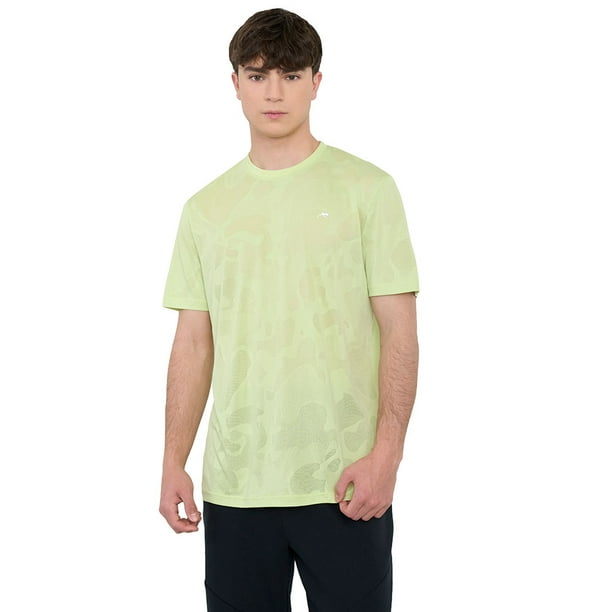 Polera Hombre Deportiva Texturizada Amarillo Corona