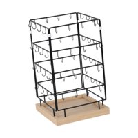 Magideal - Soporte Giratorio Para Exhibición De Pendientes, Soporte De Joyería De Metal, Organizador, Torre De Joyería Para Pulseras, Colgantes, Espectáculos En