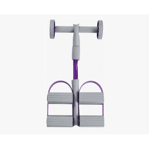 Rueda Abdominal Con Rebote Automático Bandas Elásticas VIOLETA