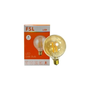 Pack X2 Ampolleta Led Vintage Filament G95 4W 2200K/E27 De Fsl