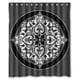 thumbnail image 1 of Cortina de ducha con diseño floral de nudo celta, juego de cortinas de baño con ganchos, tamaño 60 x 72 pulgadas, 1 of 3