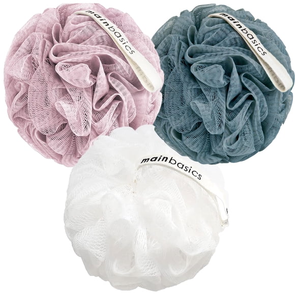 Esponja de lufa para baño, ducha, puf, exfoliante corporal, x3