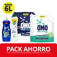 Detergente Líquido Omo Mix Ultra Power Doypack + 1 Quix Ultra 300 Ml + Cif Crema 450Ml Pack