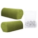 thumbnail image 5 of 1 par de fundas de reposabrazos de sofá de franela con 100 piezas de cama falda prendedores verde, 5 of 5