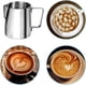 thumbnail image 5 of Jarra de leche, jarra de leche, jarra de leche de acero inoxidable, espumador de leche para capuchino y café con leche, color plata, 5 of 6