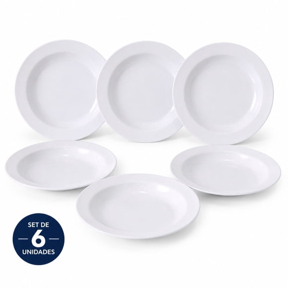 Set 6 Platillos Té Melamina / Platos De Melamina 15cm