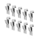 thumbnail image 3 of 10 Piezas Colgador Para Toalla Calefactable Resistente Para Puerta Cocina Baño Accesorio Plata, 3 of 3