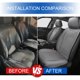 thumbnail image 5 of Juego de 2 cubre asientos de coche Qinlive gris ventilado, 5 of 9