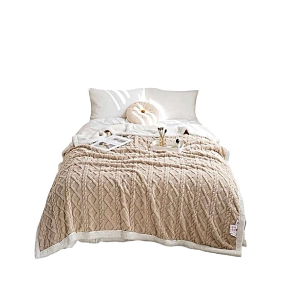Frazada Exclusive 2 Plazas: Elegancia Texturizada y Confort Térmico BEIGE