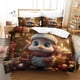 thumbnail image 1 of Juego de funda nórdica con estampado 3D, juego de ropa de cama navideño con 2 fundas de almohada, cremallera oculta, apto para adolescentes y adultos., 1 of 3