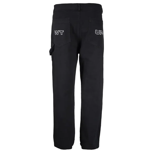Pantalón Hombre Urbano Negro Costuras Contrastadas Whatup