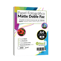 Genérico - Papel Fotográfico A4 200Gr Matte Doble Faz 50 Hojas Blanco