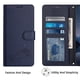 thumbnail image 4 of Funda tipo cartera FOXDOCK para Motorola Moto G45 5G con soporte, ranuras, RFID, diseño de gato, 4 of 5