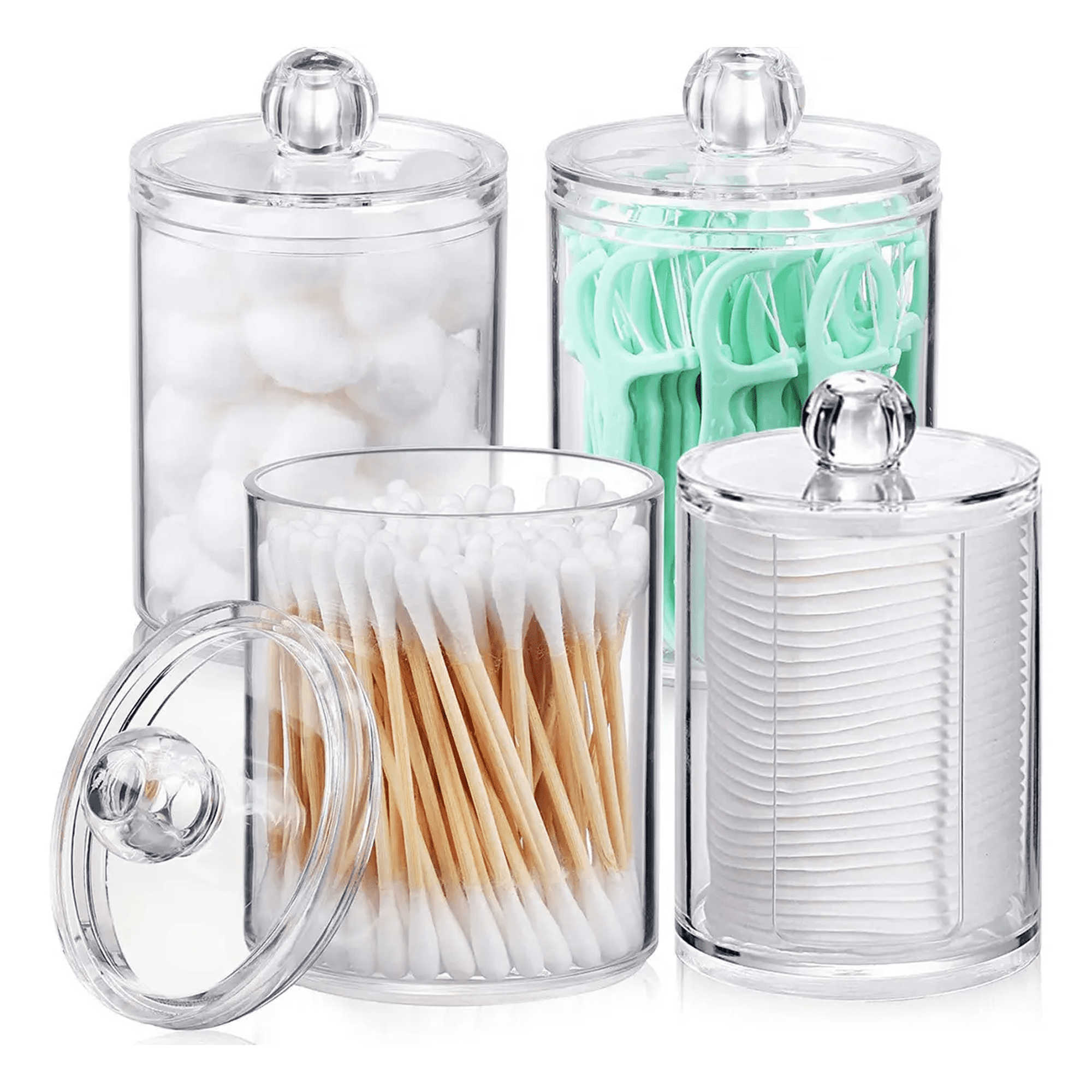 Organizador Acrilico Belug De Maquillaje 4pzs Color Transparente