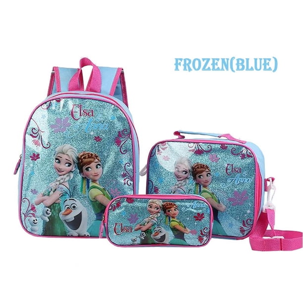 New Spider-Man School Bag Disney Frozen Elsa Princess Backpack 3pcs/set Kindergarten Cartoon Bag Toddler Kids Boys School Bags