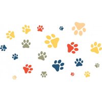 Rienda Libre Graphics - Decomural Paw Prints Pets Dogs Set Ws-46082