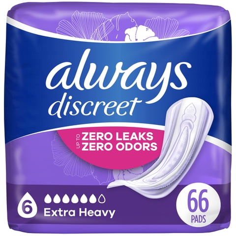 Protectores Para Incontinencia Always Discreet Extra Absorbentes Para Noche X66