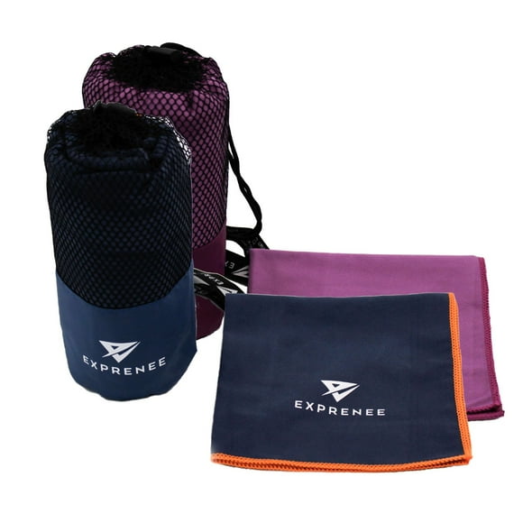 Set 3 Toalla Microfibra Natacion Viaje Pack 2 Indigo Purpura