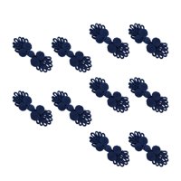 Bothyi - 5 Piezas Botones De Rana Con Nudo Chino Botones De Cierre Chinos Para Traje De Escenario Azul Marino