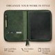 thumbnail image 5 of Funda de Cuaderno de Cuero CestAntiQ 21.6x28 cm con Cierre Verde, 5 of 8