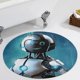 thumbnail image 5 of mi amigo robot Alfombra Redonda de Felpa Coral, Antideslizante, No Desprende Pelusas, Lavable y Duradera para Salón, Dormitorio y Habitación de Niños 60cm, 5 of 6