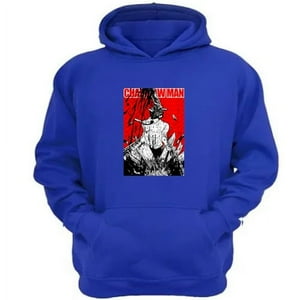 Genérico - Polerón Canguro Chainsaw Man Azul Talla Xs Unisex