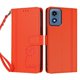 thumbnail image 3 of Funda Cartera Trébol para Motorola Moto G Play 2024 4G con Ranuras Tarjetas y Carga Inalámbrica Naranja, 3 of 6