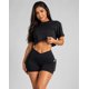 thumbnail image 1 of Conjunto Deportivo Mujer Short Pretina Cruzada Y Polera Crop, 1 of 3