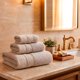 thumbnail image 3 of Juego 3 Toallas De Baño Algodón Suave Absorbente Beige, 3 of 10
