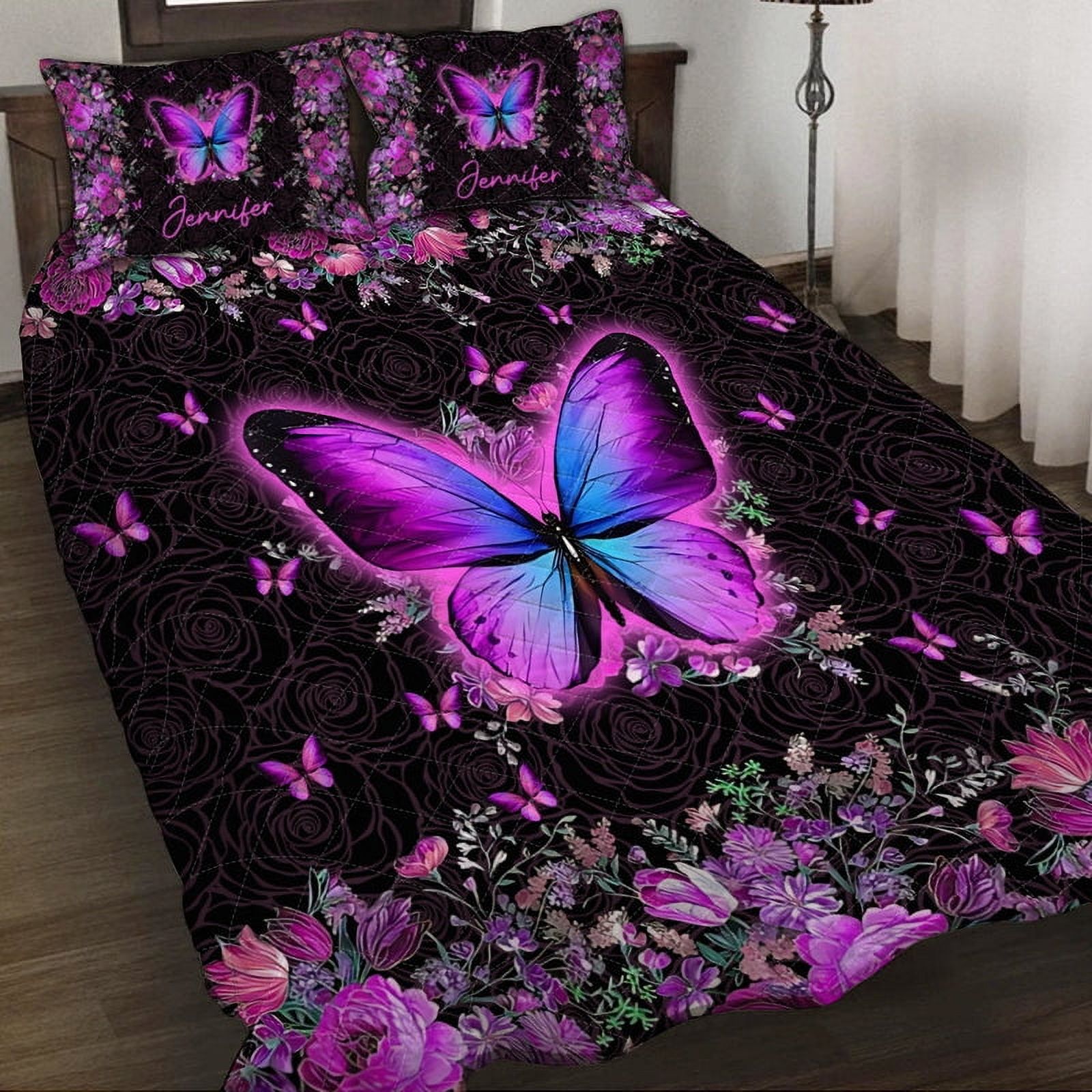 Milsleep - Love Butterflies - Juego De Edredón Personalizado De Mariposas