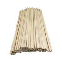 Magideal - 50X Palos De Madera Sin Terminar, Tiras De Madera Dura Lisas Hechas A Mano, Tiras Largas Para Manualidades, Paisaje De Diorama, Artesanías Para Niños, 250 Mm X 3 Mm X 3 Mm