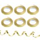 thumbnail image 1 of Uxcell Cinta Rizada Cuerda de Globo Metálica 3/16" 11 Yardas 6 Rollos para Decoración de Fiesta Regalo Oro Champán Oro, 1 of 5