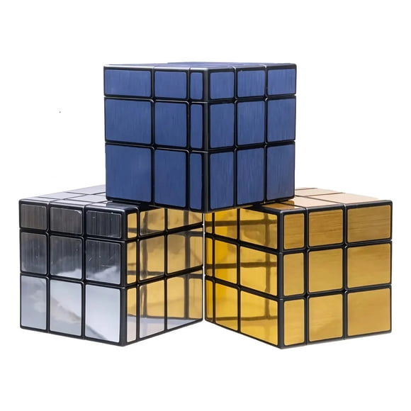 Cubo Rubik Qiyi Mirror Lubricado Speedcube 3x3 Plateado