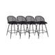 thumbnail image 1 of Pack 4 Sillas de Bar Giratoria de Ratan Marsella - Negro, 1 of 3