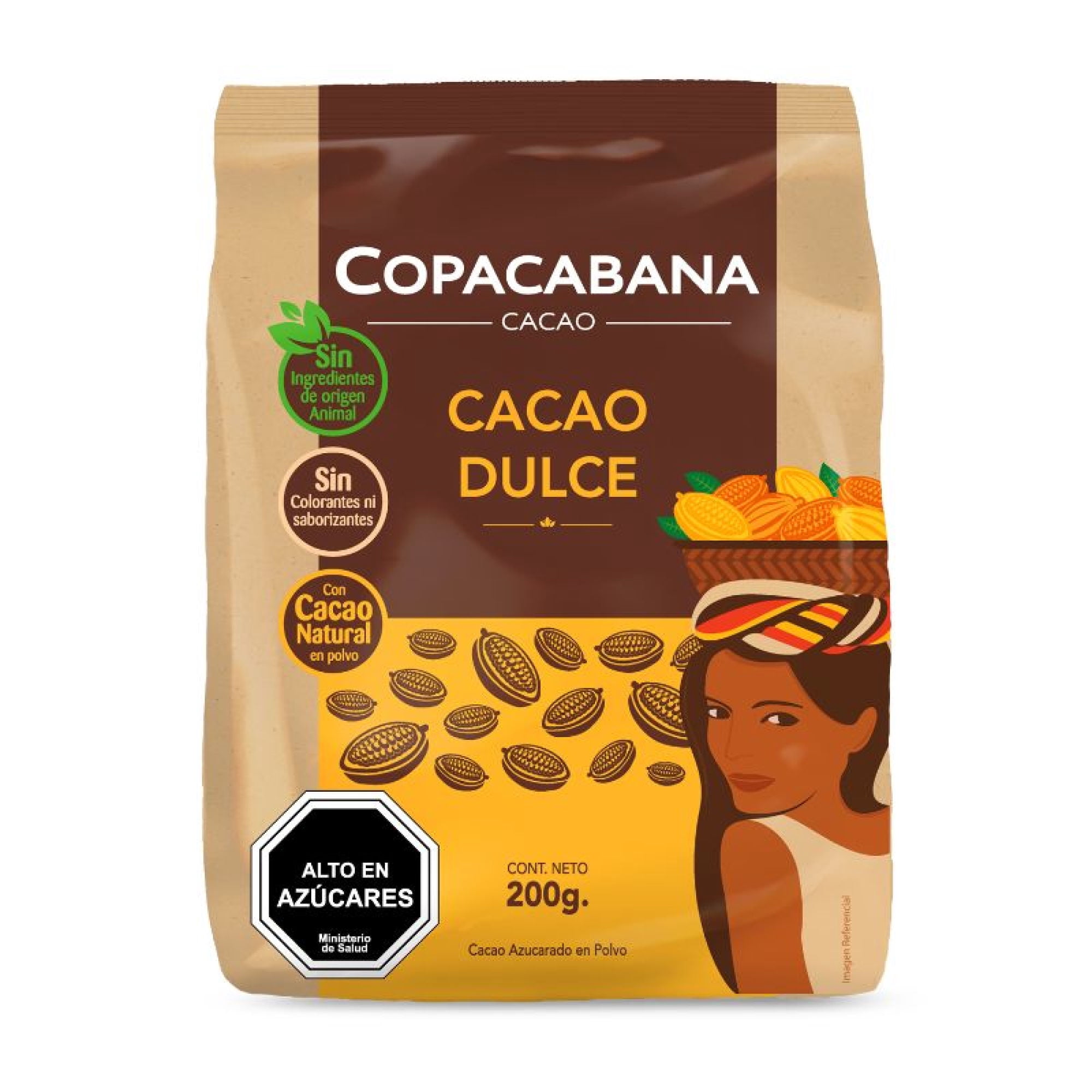 Cacao Dulce En Polvo Bolsa 200 g Copacabana