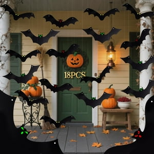 Bolali - Murciélagos Colgantes De Halloween - 18 Piezas 3D Realistas (3 Estilos)