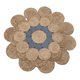 thumbnail image 1 of Alfombra Circular Yute Forma Flor Tejida Artesanal ALJ, 1 of 3