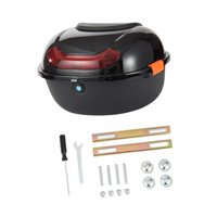 Magideal - Caja De Maletero Para Vehículo Eléctrico, Espaciosa Caja De Equipaje, Fácil Instalación, Caja Trasera Para Motocicleta, Material Pp Con 2 Llaves, Caja Negro