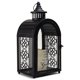 thumbnail image 2 of Farol con forma de vela Elanze Designs House Built On Faith Black, 2 of 4