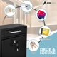 thumbnail image 3 of Buzón de pared AdirOffice con cerradura, duradero, 3 of 9