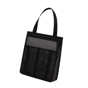 Magideal - Bolsa De Malla Portátil Para Ducha, Organizador De Baño, 25 X 9 X 30 Cm, Práctica Bolsa De Aseo De Secado Rápido Para Campamento, Natación, Baño Para Negro