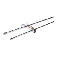 Metalhsa - Set Doble De Barras Para Cortina Cromado 12 Mm X 1.50 Mt