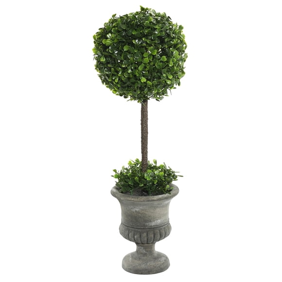 Topiario de boj verde artificial Vickerman de 21 pulgadas con maceta