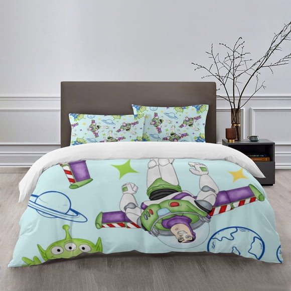 Toy Story Bedding Sets Bed Cartoon Duvet Cover Lightweight 3 Piece Bet Sets for Kids Boys Girls